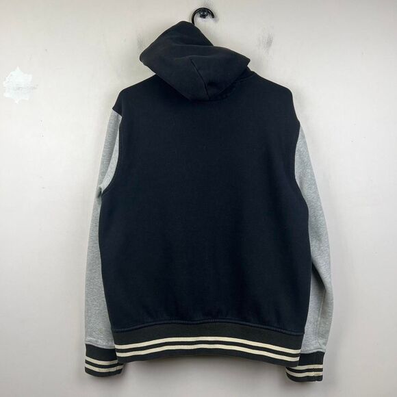 Polo Ralph Lauren P Wing 67 Baseball Varsity Jacket Hoodie Rugby Black Size L - Picture 3 of 8